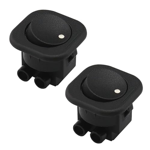 eMagTech 2 Stück Kreisförmiger Wippschalter 24 X 26mm Eingebauter Wippschalter Kippschalter Runder Wippschalter für Lampen Wasserspender Laufbänder Kaffeemaschinen von eMagTech