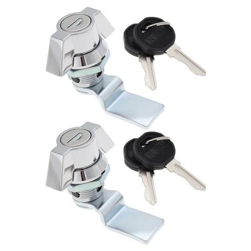 eMagTech 2er Set Vierteldrehverschlüsse aus Zinklegierung mit Schlüsselausschnitt 22 Mm X 20 Mm für Schaltschrank Zählerschrank Kleiner Verteiler Zylinderschloss Knebel Chrom eMagTech 2er Set Vierteldrehverschlüsse aus Zinklegierung mit Schlüsselausschnitt 22 Mm X 20 Mm für Schaltschrank Zählerschrank Kleiner Verteiler Zylinderschloss Knebel Chrom von eMagTech