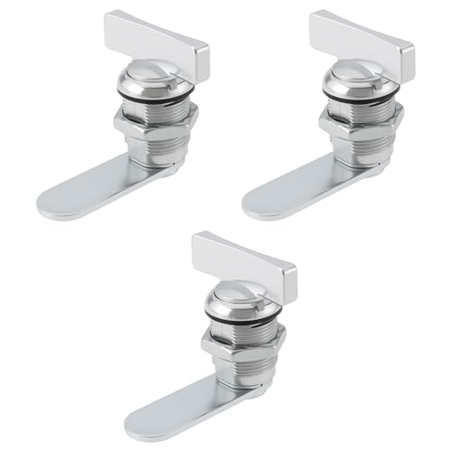 eMagTech 3 Stück M19 Drehriegel mit Daumenbetätigung Versetztes Nockenschloss 90 Grad Drehbar für Schränke Schließfächer Schaltschränke 37,5x21,5x22mm eMagTech 3 Stück M19 Drehriegel mit Daumenbetätigung Versetztes Nockenschloss 90 Grad Drehbar für Schränke Schließfächer Schaltschränke 37,5x21,5x22mm von eMagTech