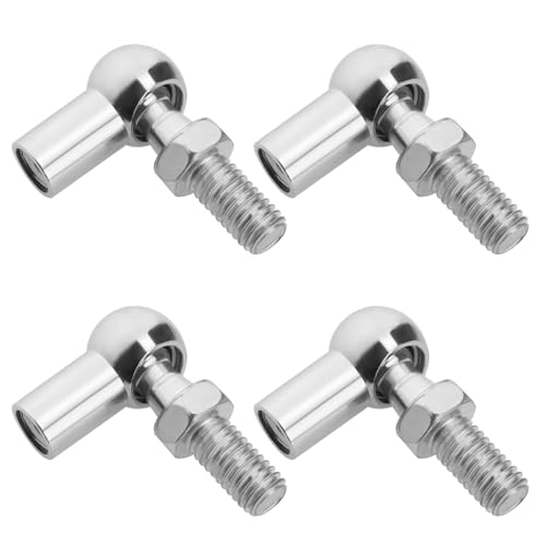 eMagTech 4-teilige Gasfeder-Endstücke Rechtes Außengewinde 7,8mm und Rechtes Innengewinde 10 mm L-förmiges Kugelgelenk-Endstück von eMagTech