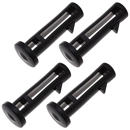 eMagTech 4 x Scharnierstifte für Mülleimer mit Rollen, 60 mm x 15 mm, aus schwarzem Kunststoff, geeignet für Mülleimer mit Rollen zu Hause und kommerziell, 50/80/120/240 l von eMagTech