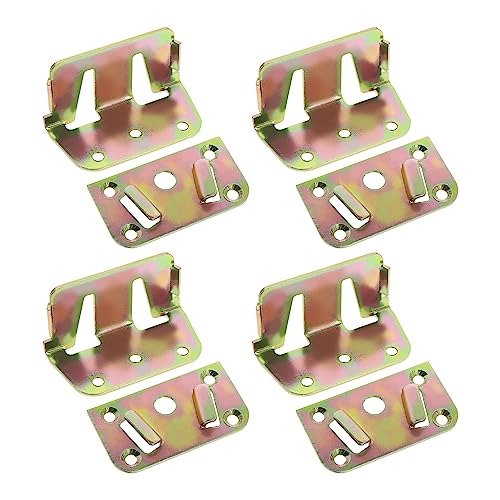 eMagTech 4Pcs Connecting Corners Bed Connectors Heavy Duty Rust Proof Bed Rail Brackets Home Accessories for Bed Beam Support Bed Frame Fixing von eMagTech