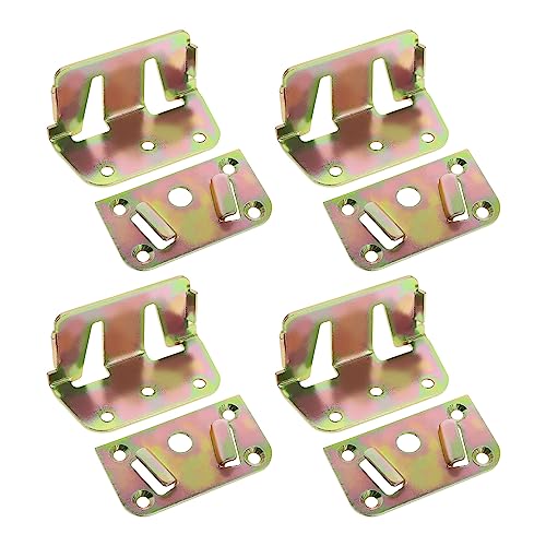 eMagTech 4Pcs Connecting Corners Bed Connectors Heavy Duty Rust Proof Bed Rail Brackets Home Accessories for Bed Beam Support Bed Frame Fixing eMagTech 4Pcs Connecting Corners Bed Connectors Heavy Duty Rust Proof Bed Rail Brackets Home Accessories for Bed Beam Support Bed Frame Fixing von eMagTech