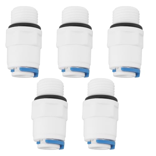 eMagTech 5 Stück 1/4 Außengewinde auf 1/4 Gerader Anschlussstecker Steckanschlüsse Zum Einbau von Ersatzfiltern Filtergehäusen Und Umkehrosmose-Wasserfiltersystemen von eMagTech