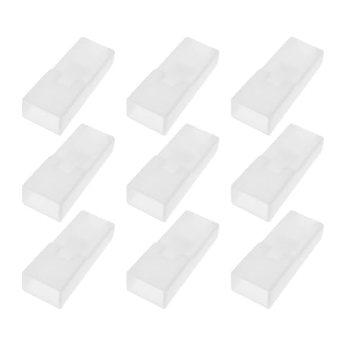 eMagTech 50 Stück Kabelschuhgehäuse 6,3 Mm Kabelbuchse Schutzhülle Drahtklemme Isolierabdeckung für 6,3 Kabelschuhe mit Zunge Weiß von eMagTech