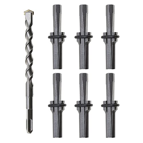 eMagTech 6 Stück 16mm Stecker Keil Federscheiben 5/8 Zoll Stein Splitter Beton Marmor Handwerkzeuge 16 * 200mm Bohrhammer von eMagTech