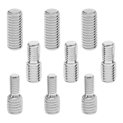 eMagTech 9Pcs Antenna Adapter Set: M4, M5, M6 für Auto Stabantenne Dachantenne, Metall, Silber von eMagTech