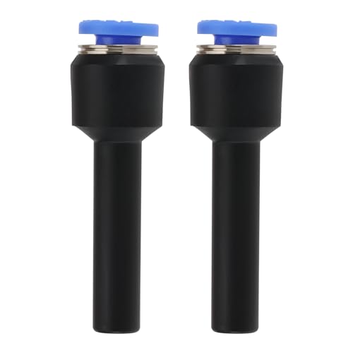 eMagTech Pneumatischer Reduzierstück, gerader Steckverbinder, gerader Steckverbinder, Reduzierstück für 4 mm Außendurchmesser, Rohr auf 6 mm Bohrung, 2 Stück von eMagTech