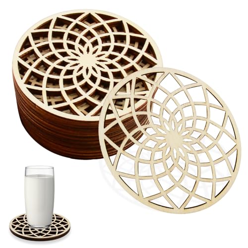 10 Stück 8x8cm Untersetzer - Hochwertige Getränkeuntersetzer für Kaffee, Tee und andere Getränke - Robuste Tassenuntersetzer mit einzigartigem Design von eModwey