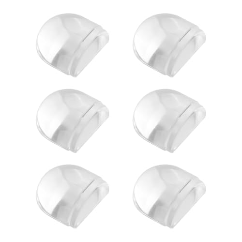 Türstopper Boden zum Kleben, 6er Türstopper Boden Selbstklebend Set, Transparent zum Kleben, Türpuffer für Hartböden, Schutz für Wände und Möbel, Flexibles PVC, Unsichtbares Design, 42x40x20 mm von eModwey