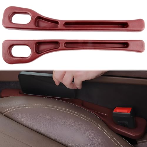 eModwey 2er Set Aufbewahrungsbox für Autositze, Universelle Aufbewahrungsbox für Autositze, Rutschfest, für Kleinigkeiten und Mobiltelefone, Kompatibel mit Autos, SUVs und LKWs, Rot von eModwey