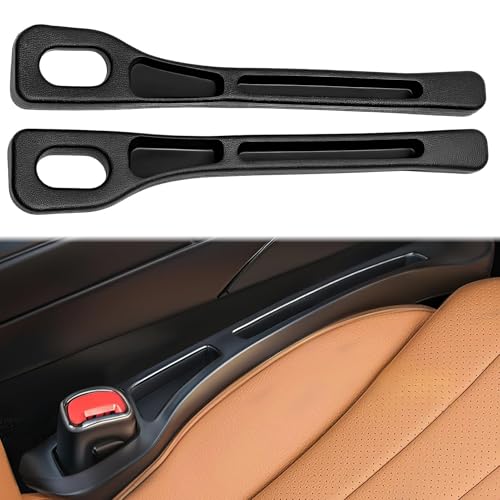 eModwey 2er Set Universal Aufbewahrungsbox für Autositze aus PU-Leder,Aufbewahrungsbox für Autositze, Autositz Gap Organizer Storage Box, Schwarz – Handys, Schlüssel und Kleinigkeiten von eModwey