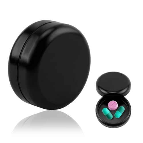 eModwey Stabile Stash Metall Dose I Luftdicht I Wasserdicht I ø52x25mm I UV Licht Geschützt,Ideal für Pillen, Kräuter und Gewürze, Langlebiges Eloxal-Aluminium eModwey Stabile Stash Metall Dose I Luftdicht I Wasserdicht I ø52x25mm I UV Licht Geschützt,Ideal für Pillen, Kräuter und Gewürze, Langlebiges Eloxal-Aluminium von eModwey