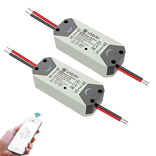 eMylo WLAN Schalter Universal Smart WiFi Lichtschalter Relaismodul Schalter Fernbedienung Timer Sprachsteuerung mit Alexa Echo, Google Assistant DIY Smart Home Unterstützung Android IOS APP 2PCS eMylo WLAN Schalter Universal Smart WiFi Lichtschalter Relaismodul Schalter Fernbedienung Timer Sprachsteuerung mit Alexa Echo, Google Assistant DIY Smart Home Unterstützung Android IOS APP 2PCS von eMylo