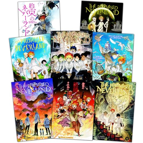ePanda The Japanese Manga Promised Neverland Poster, Emma Poster, ästhetische Wandcollage-Set, Anime-Bilder, Kunstdruck für Kinderzimmer, Schlafzimmer, Wanddekoration, Set mit 8 Stück, 29.2x41.9 cm von ePanda