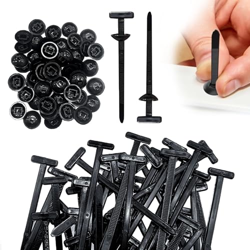 Kabelbinder Schwarz, 20/50/100 PC Kabelstreifen Selbstsichernd, Universal Kabelbind Cable Tie Buckle Ties Holder Beständig Kabelstrapse Werkzeug für Tägliche Reparaturen, Schnellfixierung von ePicsoa