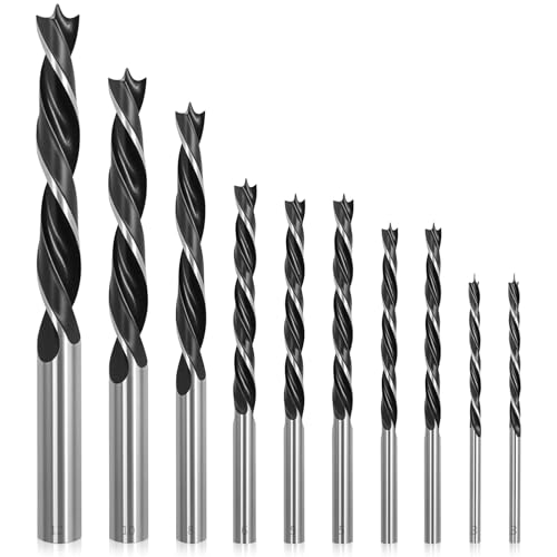 ePicsoa Holzbohrer Set, 10tlg Karbonstahl Schlangenbohrer Ø 3/4/5/6/8/10/12 mm, Extra scharfe Bohrer, Gewindespitze für Hartholz, Sperrholz, Kunststoff runde Löcher in allen Arten von Holz ePicsoa Holzbohrer Set, 10tlg Karbonstahl Schlangenbohrer Ø 3/4/5/6/8/10/12 mm, Extra scharfe Bohrer, Gewindespitze für Hartholz, Sperrholz, Kunststoff runde Löcher in allen Arten von Holz von ePicsoa