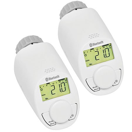 2er-Set BLUETOOTH Smart Elektronikheizkörper-Thermostat mit App-Steuerung von eQ-3