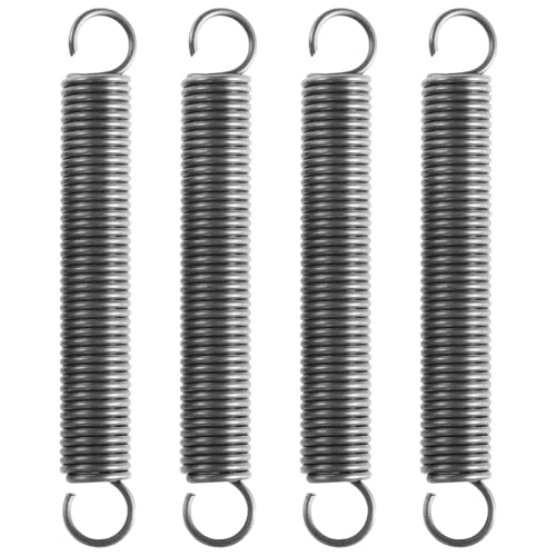 eROOSY 4 Stück 2.5 * 20 * 150mm Doppelhaken Zugfeder Spannfedern Zugfedern, 65Mn Spannfeder Zugfedern mit Haken, Doppelhaken Spannfeder Zugfeder von eROOSY