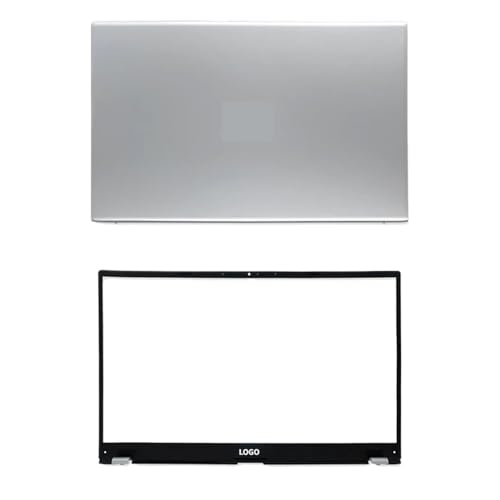 Ersatzfall LCD Rückzugabdeckung vordere Lünette Palmrest Bottom Case Kompatibel mit 15 x512 V5000F x512F A512 A512F F512 kompatibel mit ähnlichen Modellen(Silver AB) von eRgDFS