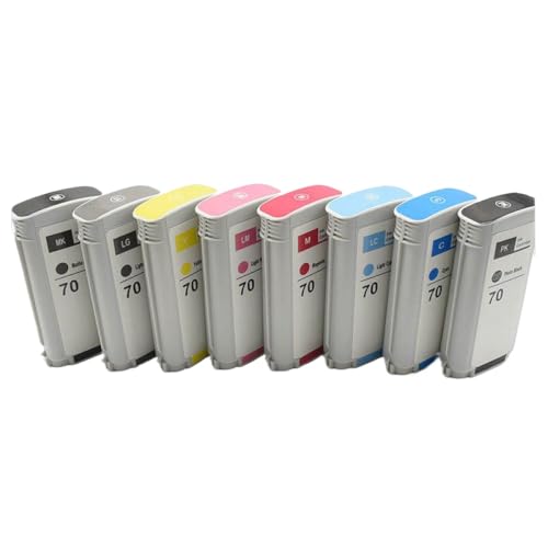 Kompatibel mit Tintenpatrone 70 DesignJet Z2100 Z3100 Z3200 Z5200 Z5400 mit Vollking- und Chip -Plug and Play(Magenta) von eRgDFS