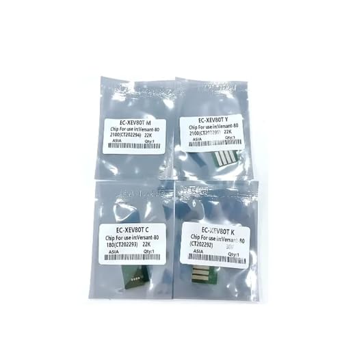 eRgDFS 4 Pack kompatibler Tonerchip Kompatibel mit Versant 80 180 2100 3100 Serie 006R01642 006R01643 006R01644 006R01645 Patrone von eRgDFS