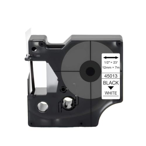eRgDFS Kompatibel mit 1PCS 40910 D1 9mm Labelband Schwarz auf LEDLICHE Labe LM 160 280 360D Drucker(Black on White) von eRgDFS
