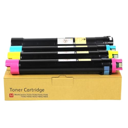 eRgDFS Kompatibel mit 4pc Set Toner Patrone WC7525 7530 7535 7545 7556 7830 7835 7845 7855 7970 Tonerpulver von eRgDFS