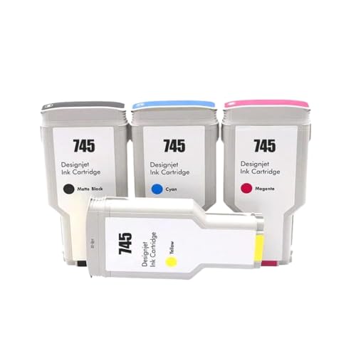 eRgDFS Kompatibel mit 745 745xl Tintenpatronen Designjet Z2600 Z5600 Drucker Plotter Farbkartusche 300 ml(6color 1set) von eRgDFS