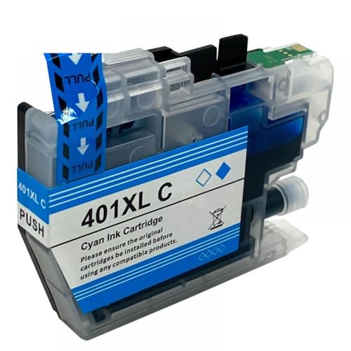 eRgDFS Kompatibel mit Inkjet Ink Patrone LC401 LC401XL 401 402 LC402 LC402XL -Drucker einschließlich J1010DW J5340DW J5345DW(1PC 401XL C) von eRgDFS