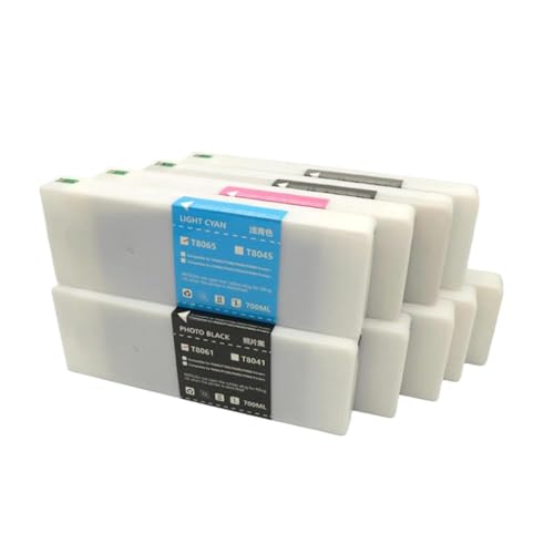 eRgDFS Kompatibel mit Pigmenttintenpatronen T806 T8061 T8069 T806A T806B P6080 P8080 P7080 P9080 Drucker 700 ml(Yellow) von eRgDFS