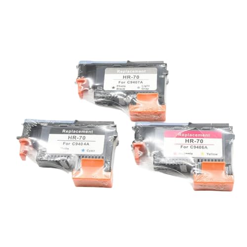 eRgDFS Kompatibel mit Printhead DesignJet Z2100 Z3100 Z3200 Z5200 Z5400 Modelle C9404A C9405A C9406A C9407A(3Pcs) von eRgDFS