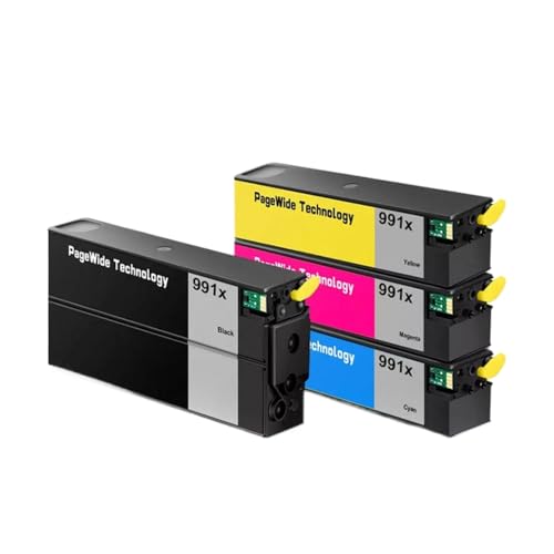 eRgDFS Kompatibel mit Tintenpatronen 991 991X Pagewide Pro 750DW 777Z MFP 772DN 774DN 779DN 755DN 77740 77960 Drucker(1set 4-Color) von eRgDFS