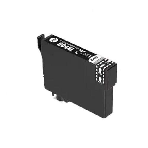 eRgDFS Kompatibel mit Tintenpatronenmodellen T604 604xl XP-2200 XP-2205 WF-2810 XP-3200 XP-3205 XP-4200 XP-4205 WF-2910 WF-2930 WF-2935(T604XL BK) von eRgDFS