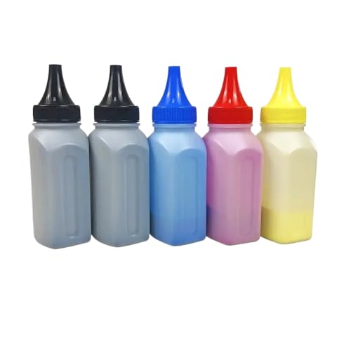 eRgDFS Kompatibel mit Toner Pulver -Chip -Kits C2900 C2900N CX29 CX29NF CX29DNF in schwarzer Cyan Magenta Gelb(5X Toner Powder) von eRgDFS