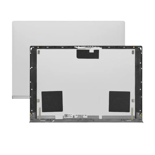 eRgDFS Kompatible LCD -Rückdeckabdeckung vordere Lünette Scharnierscharnierabdeckung Heckdeckel Kompatibel mit 7400 7401 Modelle 0NCVP1 0CYKR7(A Cover Silver) von eRgDFS