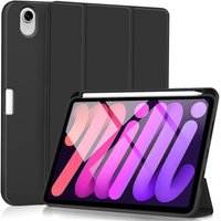 eSTUFF MIAMI Schutzhülle für das Apple iPad Mini der 6. & 7. Generation 8,3" - Black PU leather/Clear von eSTUFF