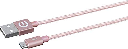 eSTUFF 1 m USB 2.0 1 m USB auf Micro-B Pink – USB Kabel (USB A, Micro-USB B, Male/Male, Straight, Straight, Pink) von eSTUFF