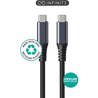 eSTUFF INFINITE Superweiches USB-C-Kabel, USB4 Gen2x2, 2 m, 100 W, 20 Gbit/s, 8 K/60 Hz, 100 % recycelter PVC-freier Kun von eSTUFF