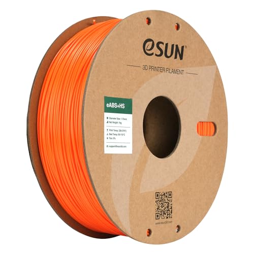 eSUN ABS+ Filament 1.75mm, ABS+HS Hochgeschwindigkeits 3D Drucker Filament Schnelligkeit ABS Plus, Maßgenauigkeit +/- 0.03mm, 1KG Spule (2.2 LBS) für 3D High Speed Drucker,Orange von eSUN