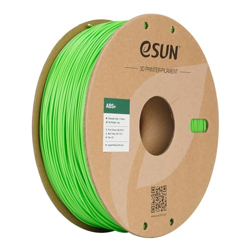 eSUN ABS+ Filament 1.75mm, 3D Drucker Filament ABS Plus, Maßgenauigkeit +/- 0.05mm, 1kg Spule (2.2 LBS) 3D Druck Filament für 3D Drucker, Spitze Grün von eSUN