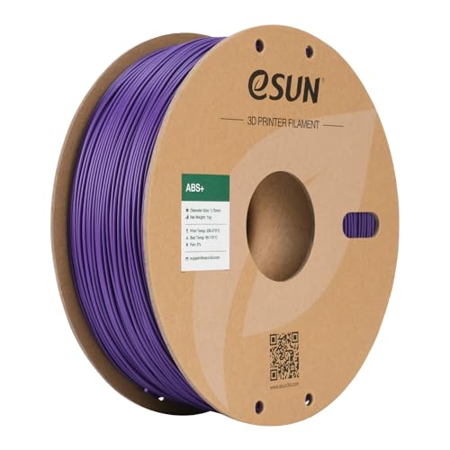 eSUN ABS+ Filament 1.75mm, 3D Drucker Filament ABS Plus, Maßgenauigkeit +/- 0.05mm, 1kg Spule (2.2 LBS) 3D Druck Filament für 3D Drucker, Lila von eSUN