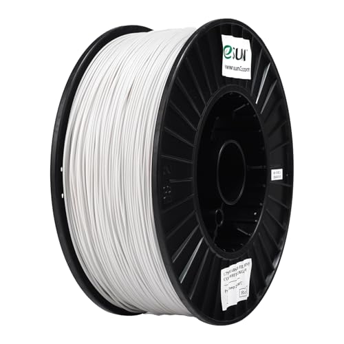 eSUN ABS+ Filament 1.75mm, Low Warping 3D Drucker Filament ABS Plus, Maßgenauigkeit +/- 0.03mm, 2.5KG Spule 3D Druck Filament für 3D Drucker, Kaltes Weiß von eSUN