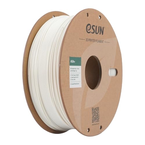 eSUN ASA+ Filament 1.75mm, Wetterbeständiges 3D Drucker Filament, 1KG Spule (2.2 LBS) 3D Druck Materialien für 3D Drucker, Warmes Weiß von eSUN