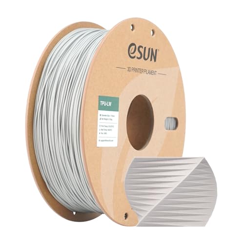 eSUN Light Weight TPU Filament 1.75mm, 3D Drucker Filament TPU-LW, Maßgenauigkeit +/- 0.05mm, 0.75KG Spule schäumendes Material für Modelldruck (Grau, 1KG) eSUN Light Weight TPU Filament 1.75mm, 3D Drucker Filament TPU-LW, Maßgenauigkeit +/- 0.05mm, 0.75KG Spule schäumendes Material für Modelldruck (Grau, 1KG) von eSUN