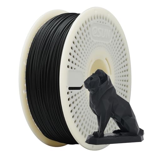eSUN Matte PLA Refill Filament und Spool Kit, Spoolless Matte PLA 1.75mm und Removable Filament eSpool+, 1KG Spool (2.2 LBS) 3D-Druck Filament für 3D-Drucker, Dunkelschwarz von eSUN