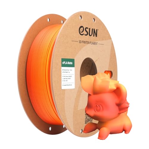 eSUN Matte Rainbow PLA Filament 1.75mm, Matte Multicolored 3D Drucker Filament PLA, 1KG Spule (2.2 LBS) Gradient Changing Filament für 3D Drucker, Sunburst Farbe von eSUN
