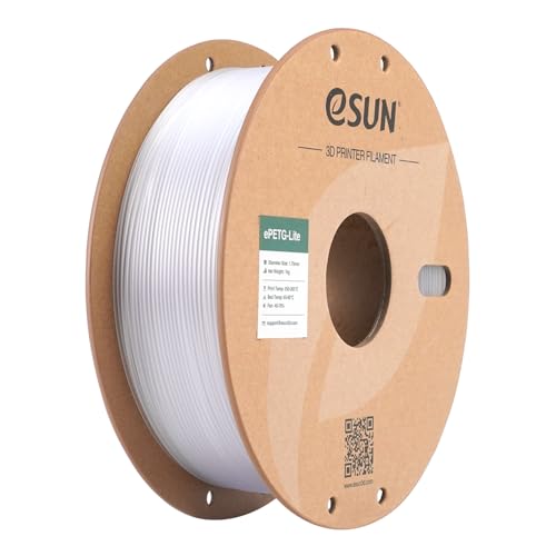 eSUN PETG Filament 1.75mm, hohe Zähigkeit PETG Filament, 1KG Spule (2.2 LBS) 3D-Druck Filament für 3D-Drucker, Natürlich von eSUN