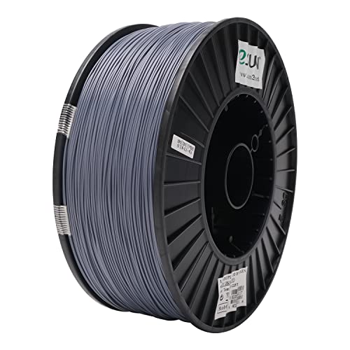 eSUN PLA+ Filament 1.75mm, 3D Drucker Filament PLA Plus, Maßgenauigkeit +/- 0.03mm, 3kg Spule (6.6 LBS) 3D Druck Filament für 3D Drucker, Grau von eSUN