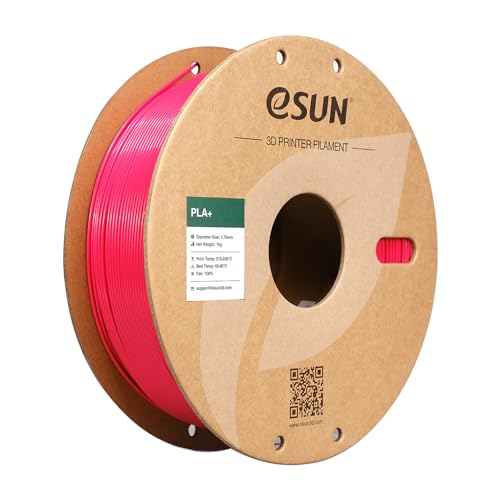 eSUN PLA+ Filament 1.75mm, 3D Drucker Filament PLA Plus, Maßgenauigkeit +/- 0.03mm, 1kg Spule (2.2 LBS) 3D Druck Filament für 3D Drucker, Magenta von eSUN